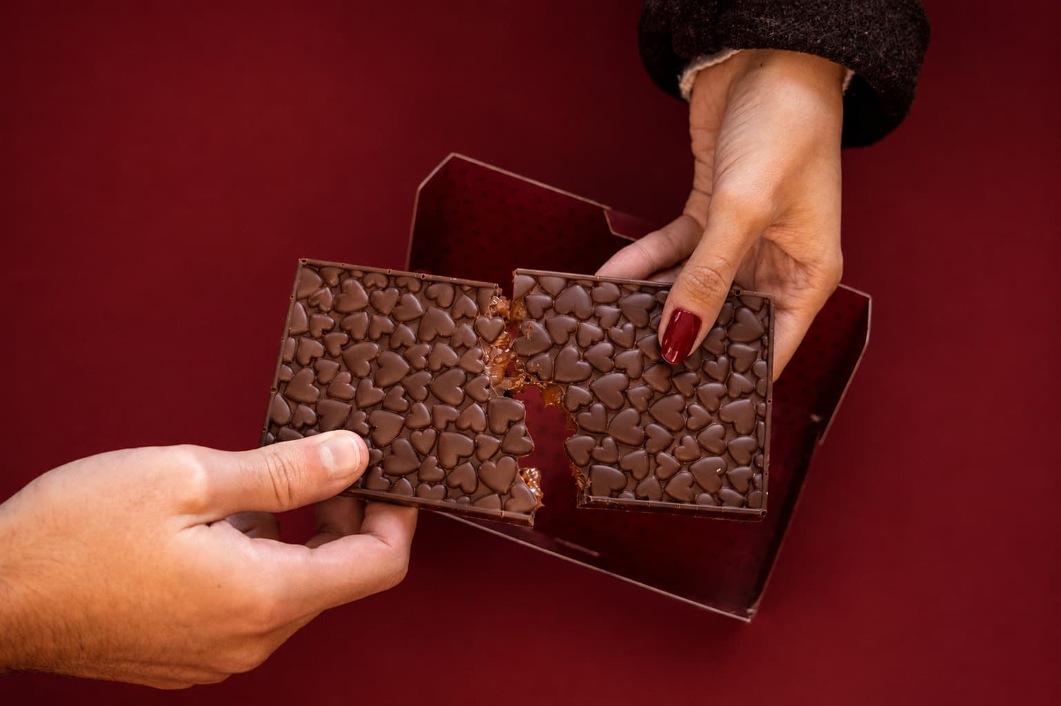 Imagem do produto Barrinha corações cremoso crunch